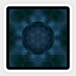 Aurora Borealis Mandala Lake Sticker